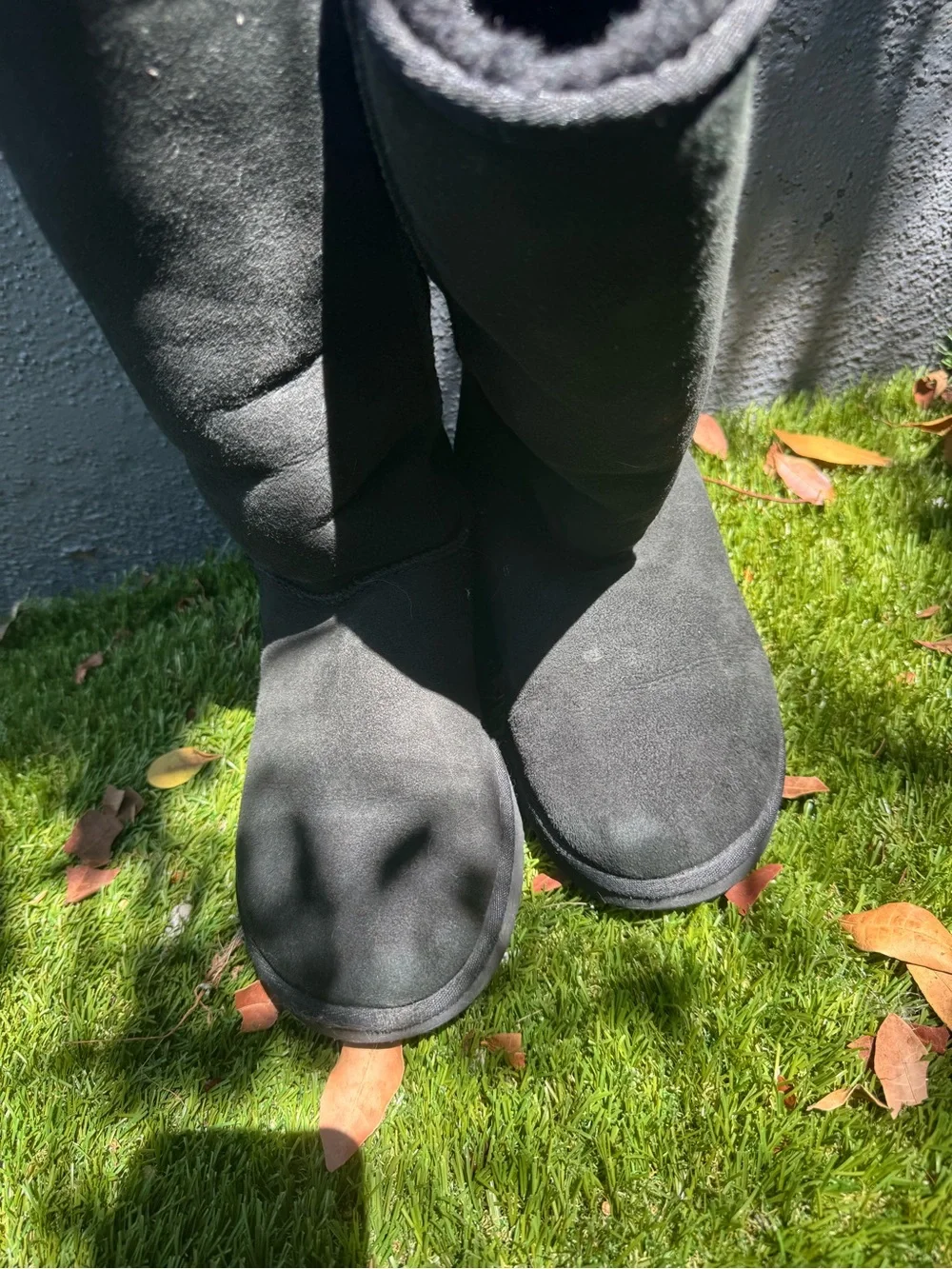 UGG Tall Classic Boots in Black Suede
